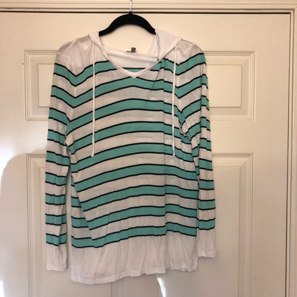 Talbots Seafoam, Black and White stripes